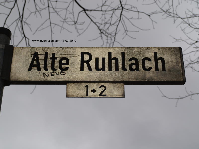 Foto der Alte Ruhlach: Alte Ruhlach, Straßenschild
