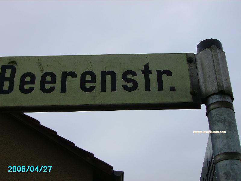 Foto der Beerenstr.: Straßenschild Beerenstr.