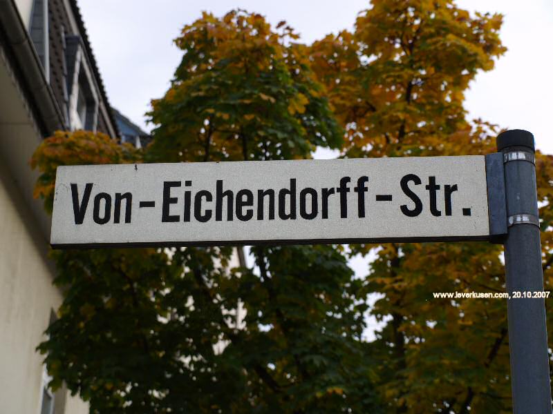 Foto der Von-Eichendorff-Str.: Straßenschild Von-Eichendorff-Str.