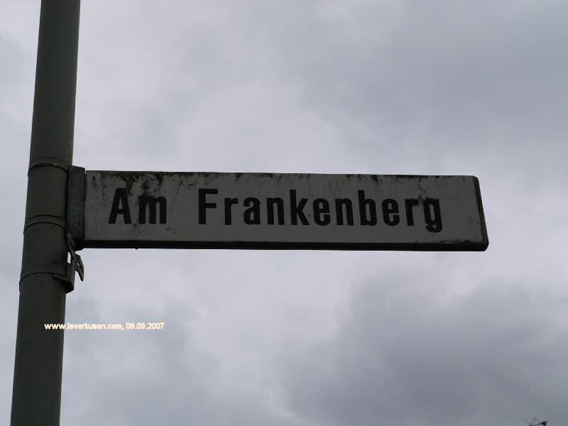 Foto der Am Frankenberg: Straßenschild Am Frankenberg