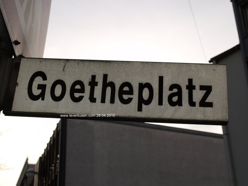 Foto der Goetheplatz: Goetheplatz, Straßenschild