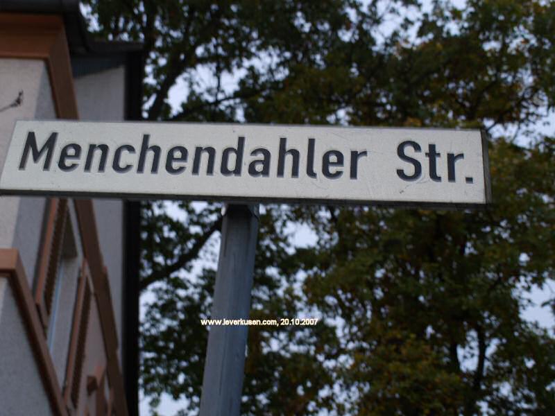 Foto der Menchendahler Straße: Straßenschild Menchendahler Str.