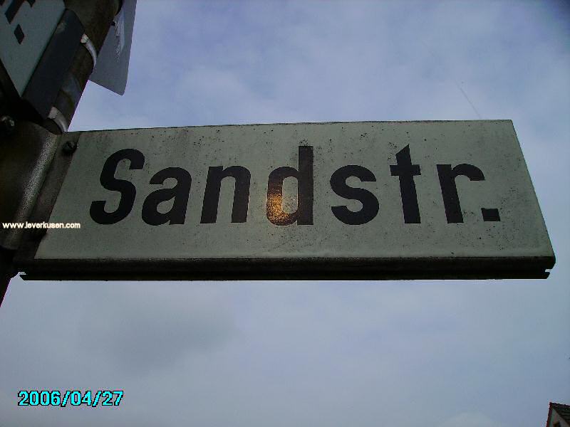 Foto der Sandstraße: Straßenschild Sandstr.
