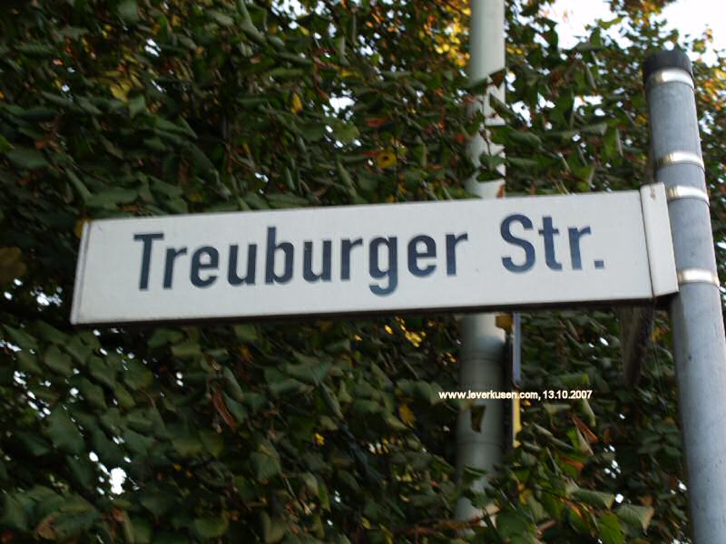 Foto der Treuburger Str.: Straßenschild Treuburger Str.