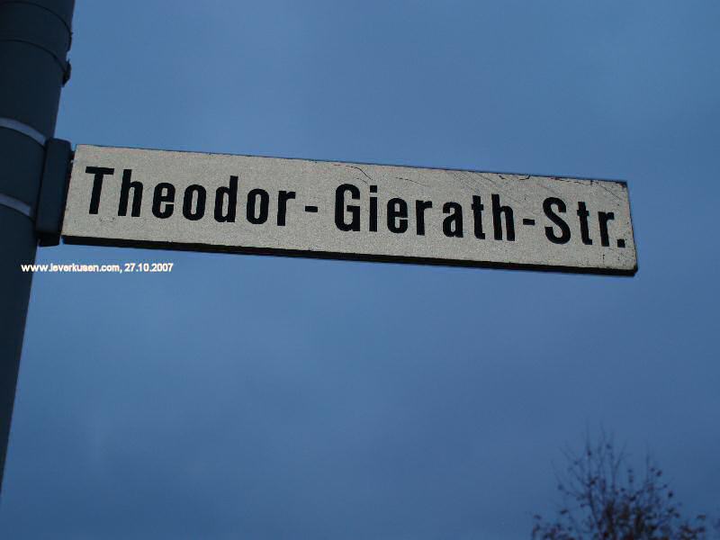 Foto der Theodor-Gierath-Str.: Straßenschild Theodor-Gierath-Str.