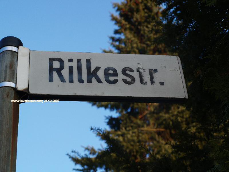 Foto der Rilkestr.: Straßenschild Rilkestr.