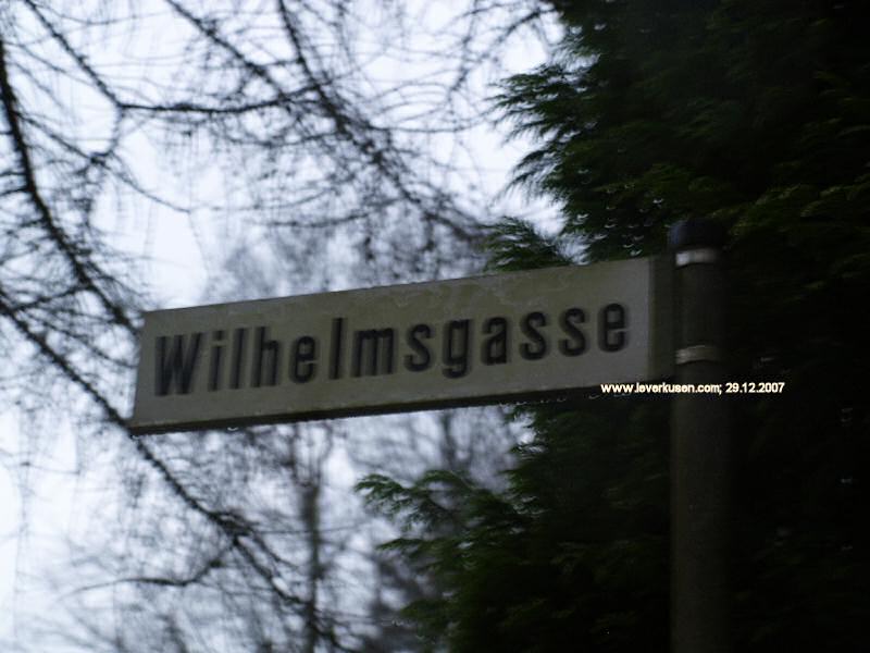Foto der Wilhelmsgasse: Straßenschild Wilhelmsgasse