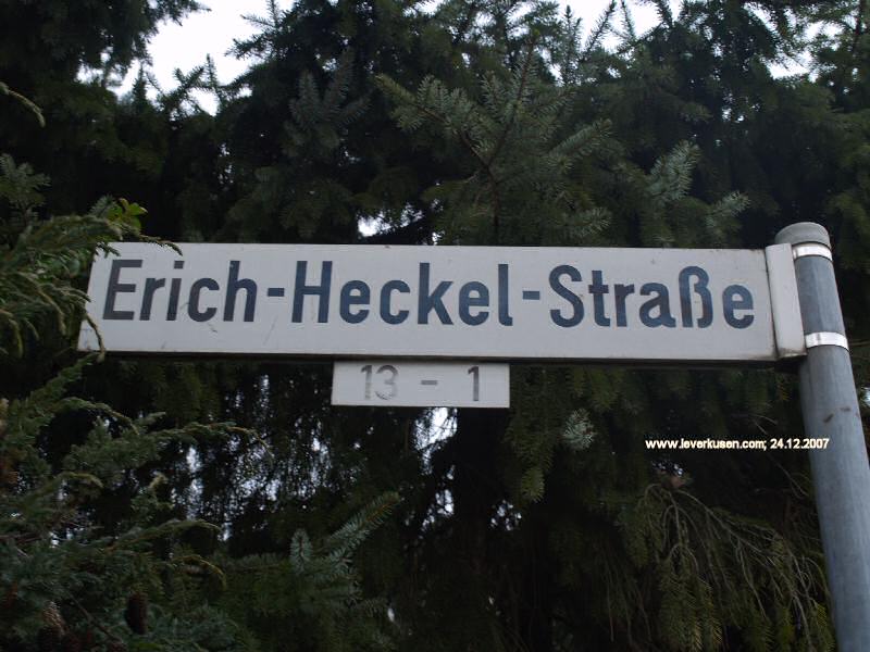 Foto der Erich-Heckel-Str.: Straßenschild Erich-Heckel-Str.