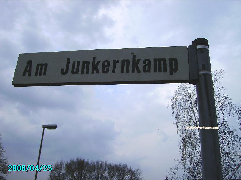 Foto der Am Junkernkamp: Straßenschild Am Junkernkamp