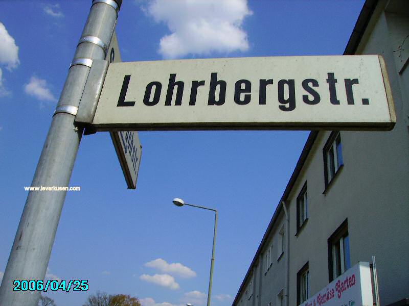 Foto der Lohrbergstr.: Straßenschild Lohrbergstraße
