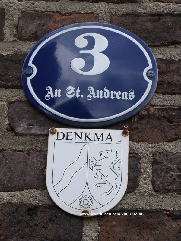 Foto der An St. Andreas: Straßenschild An St. Andreas