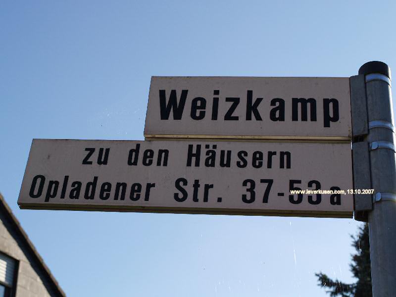 Foto der Weizkamp: Straßenschild Weizkamp