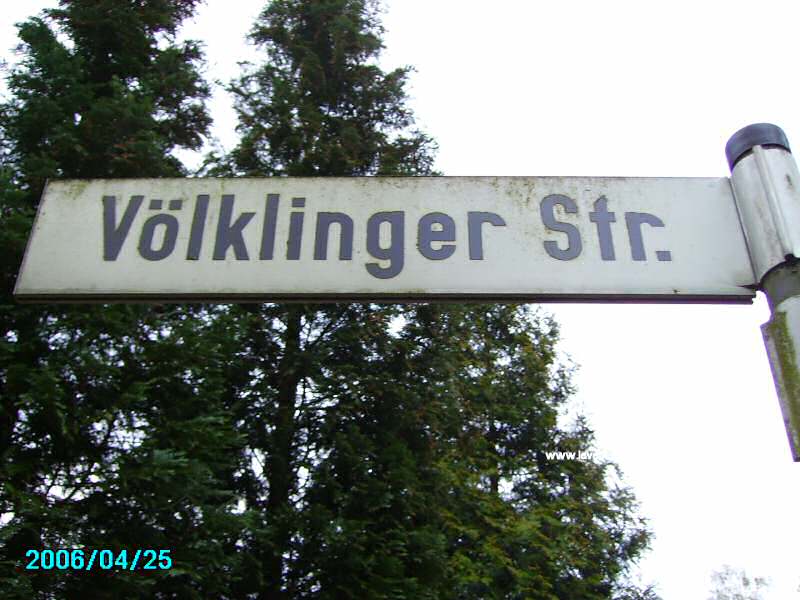 Foto der Völklinger Str.: Straßenschild Völklinger Straße