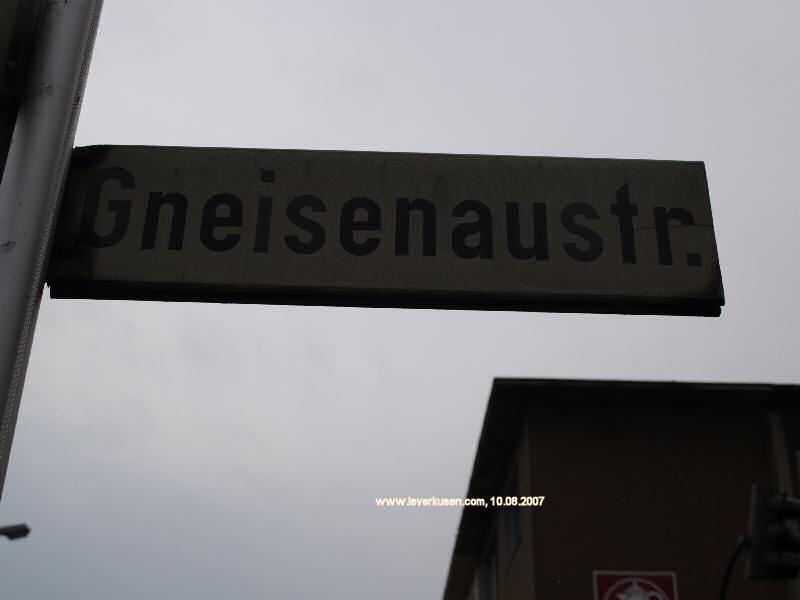 Foto der Gneisenaustr.: Straßenschild Gneisenaustraße