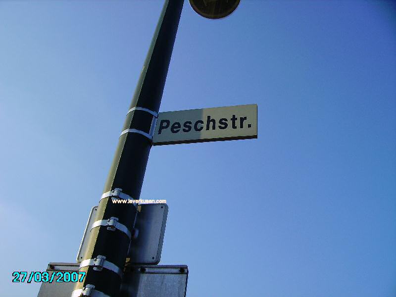 Foto der Peschstr.: Straßenschild Peschstr.