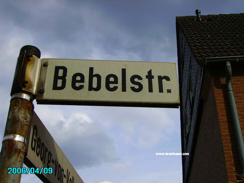 Foto der Bebelstr.: Straßenschild Bebelstr.
