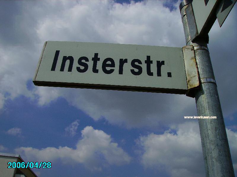 Foto der Insterstr.: Straßenschild Insterstr.