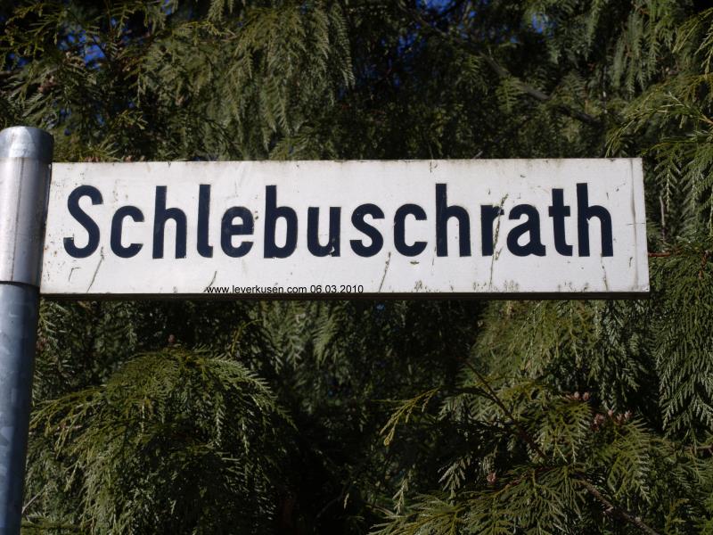 Foto der Schlebuschrath: Schlebuschrath, Straßenschild