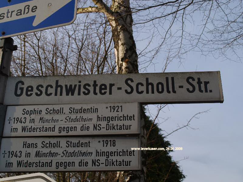Foto der Geschwister-Scholl-Straße: Straßenschild Geschwister-Scholl-Str.