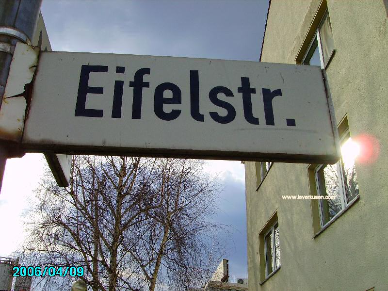 Straßenschild Eifelstr.