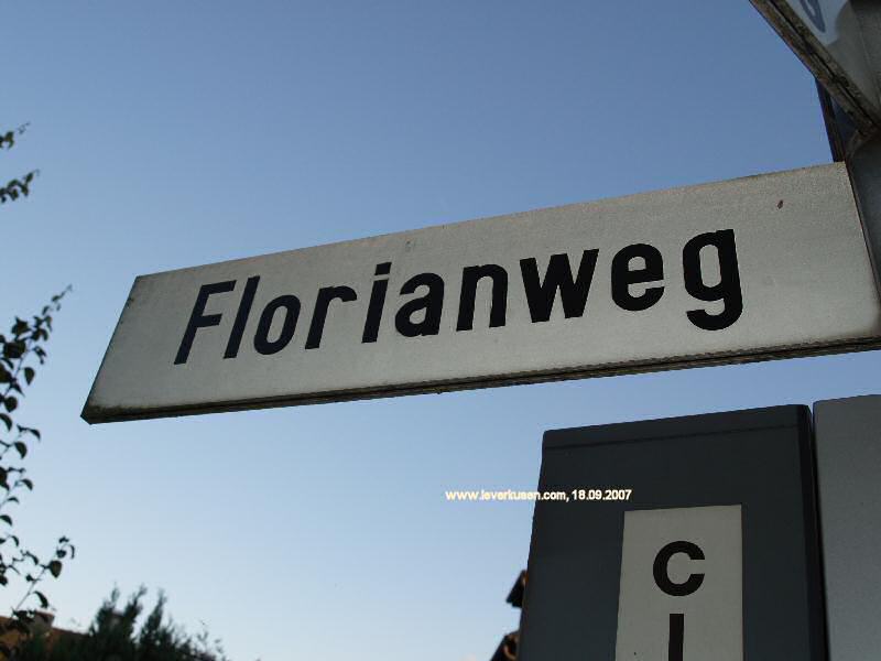 Foto der Florianweg: Straßenschild Florianweg