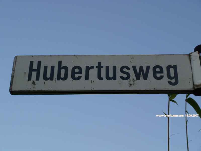 Foto der Hubertusweg: Straßenschild Hubertusweg