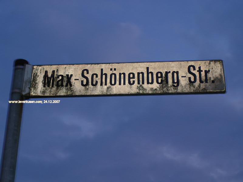 Foto der Max-Schönenberg-Str.: Straßenschild Max-Schönenberg-Str.