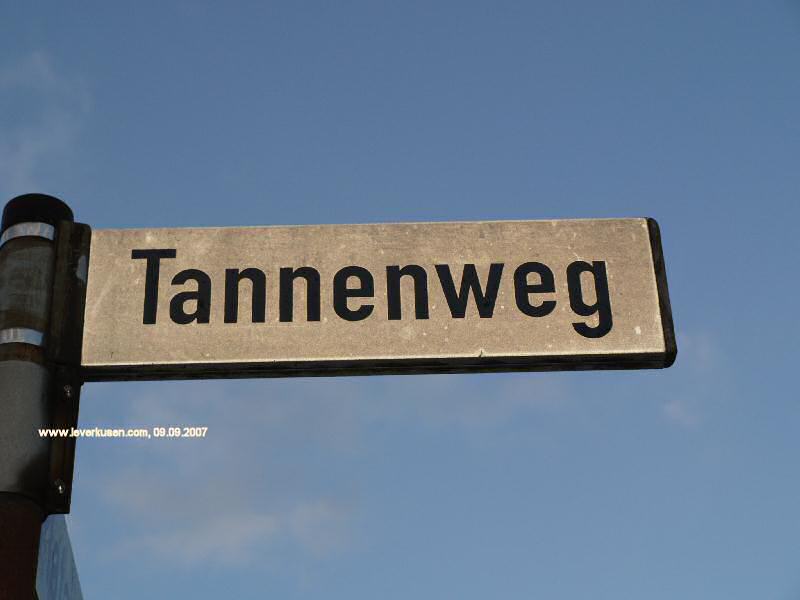 Foto der Tannenweg: Straßenschild Tannenweg