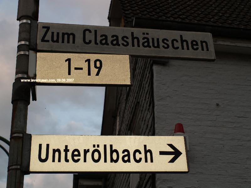 Straßenschild Unterölbach