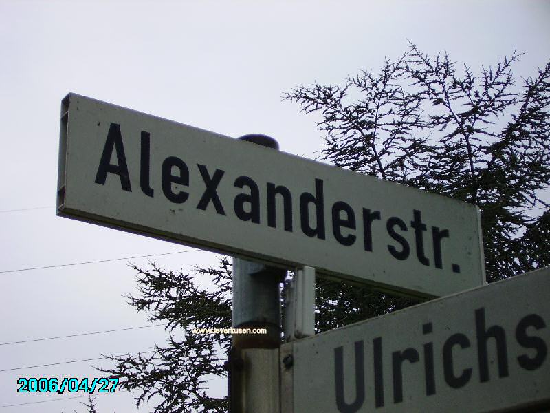 Straßenschild Alexanderstr.