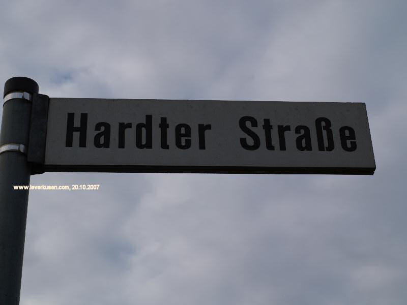 Foto der Hardter Str.: Straßenschild Hardter Str.