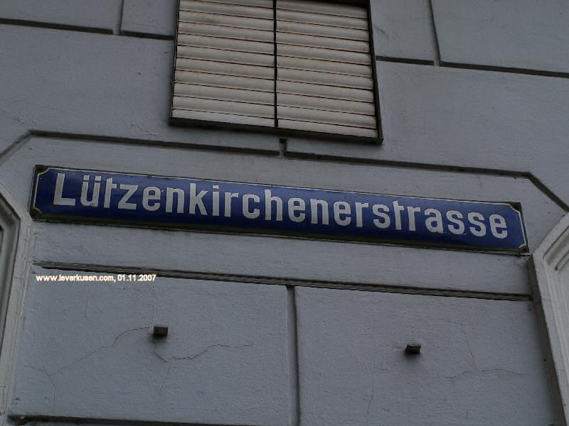 Straßenschild Lützenkirchener Str.