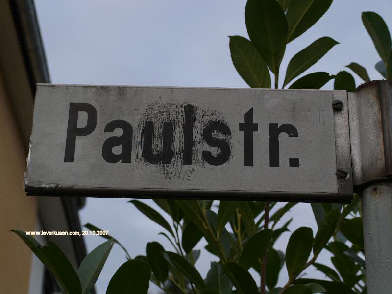 Straßenschild Paulstr.