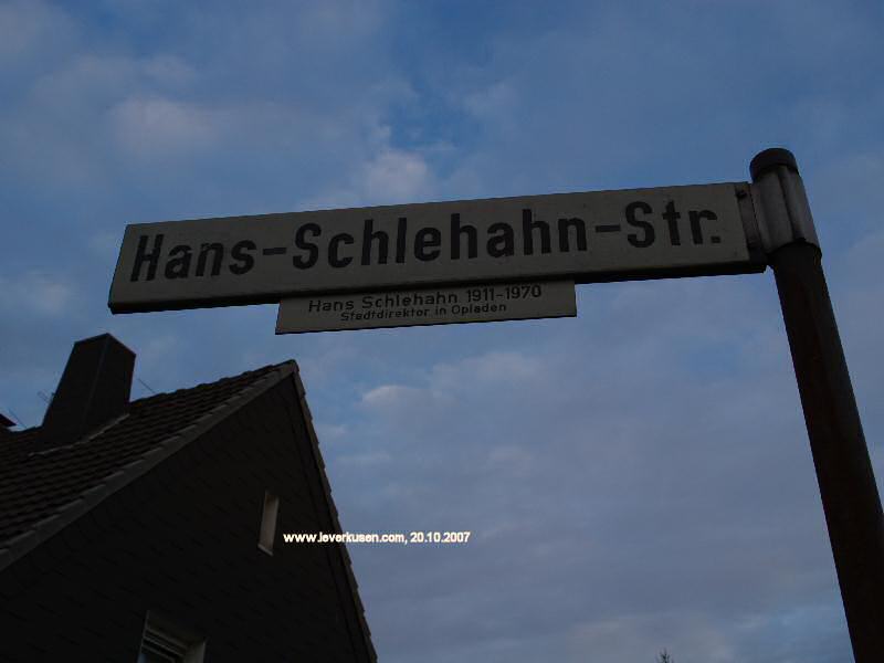 Straßenschild Hans-Schlehahn-Str.