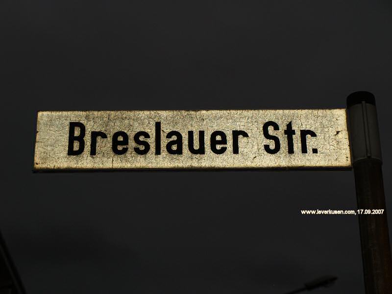 Straßenschild Breslauer Str.