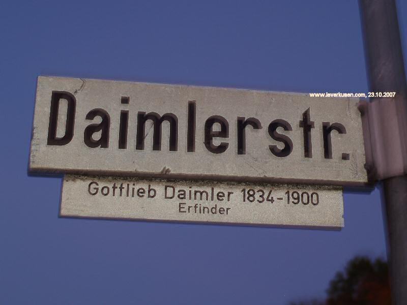 Foto der Daimlerstr.: Straßenschild Daimlerstr.