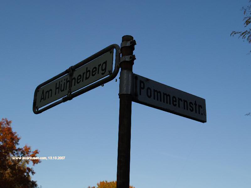 Straßenschild Pommernstr.