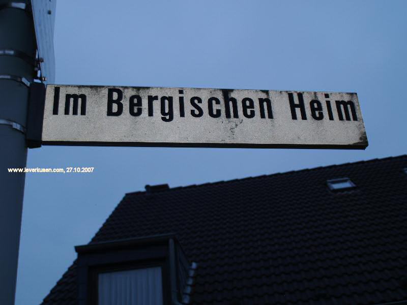 Foto der Im Bergischen Heim: Straßenschild Im Bergischen Heim