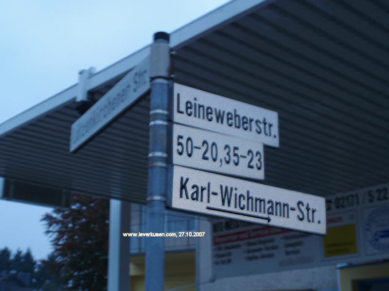 Straßenschild Karl-Wichmann-Str.