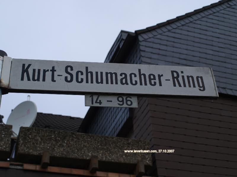 Straßenschild Kurt-Schumacher-Ring
