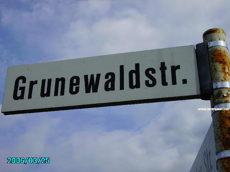 Straßenschild Grunewaldstr.