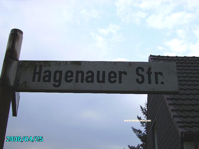 Foto der Hagenauer Str.: Straßenschild Hagenauer Straße