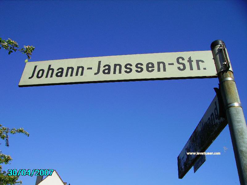 Foto der Johann-Janssen-Str.: Straßenschild Johann-Janssen-Str.