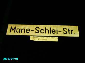 Foto der Marie-Schlei-Str.: Straßenschild Marie-Schlei-Str.
