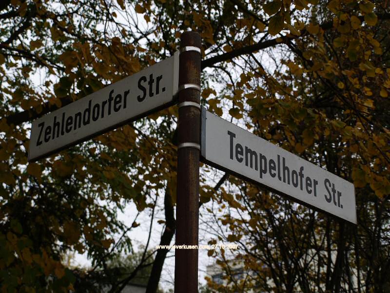 Straßenschild Zehlendorfer Str.