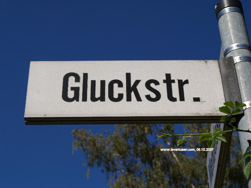 Straßenschild Gluckstr.