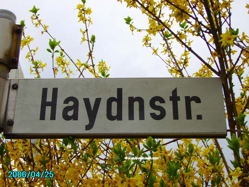 Straßenschild Haydnstraße
