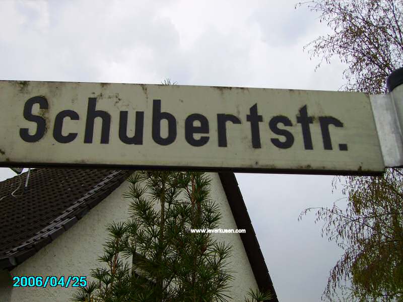 Straßenschild Schubertstr.