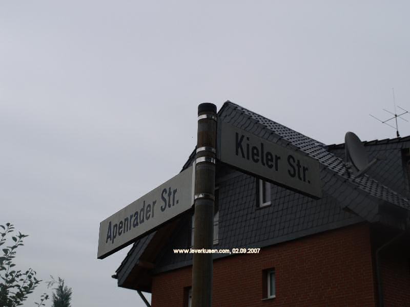Foto der Apenrader Str.: Straßenschild Apenrader Str.