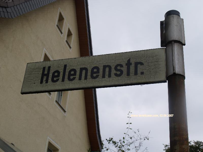 Foto der Helenenstr.: Straßenschild Helenenstr.